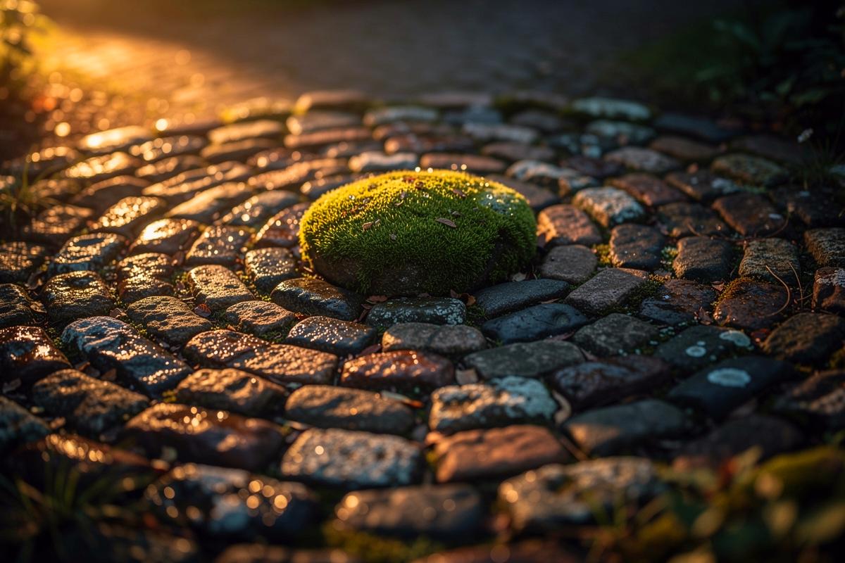 Die geheime Botschaft, die hinter runden Pflastersteinen steckt, Gärtner enthüllen