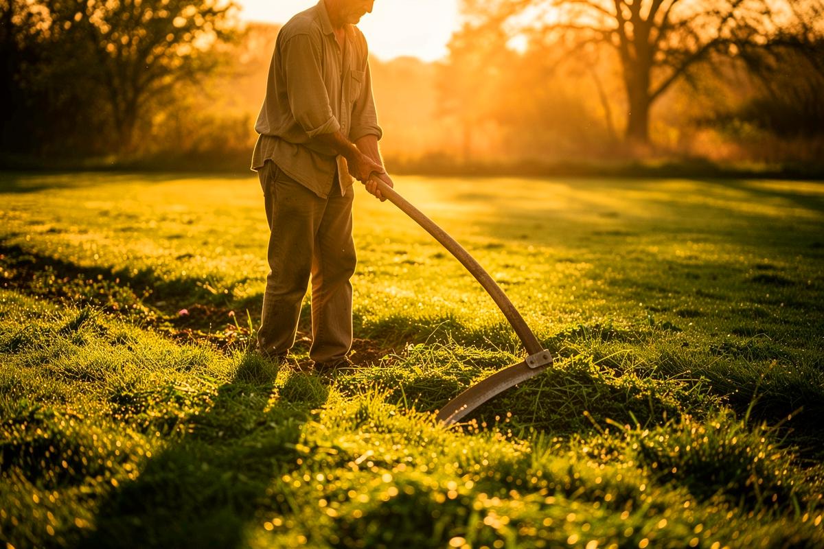 Immer mehr Leute schneiden ihren Rasen mit einem Messer, ein Gärtenprofi erklärt warum