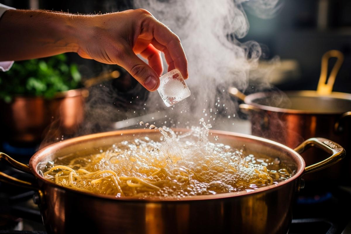 Köche geben heimlich Eiswürfel ins Nudelwasser und der Grund ist genial